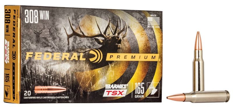 Federal Premium 308 Win 165GR Barnes Tsx Ammo