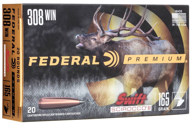 Federal Premium 308 Win 165GR Swift Scirocco
