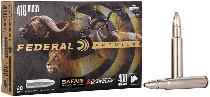 Federal 416 Rigby 400GR Trophy Bonded Bear Claw