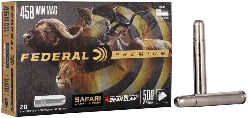Federal 458 Win Mag 500GR Trophy Bonded Bear Claw