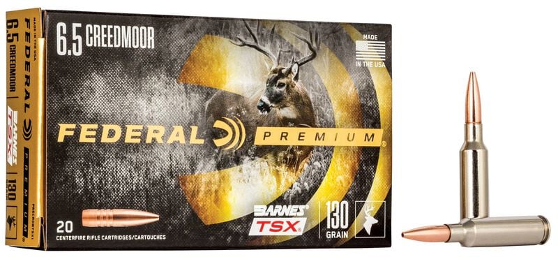 Federal Premium 6.5 Creedmoor 130GR Barnes Tsx Ammo