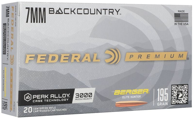 Federal 7MM Backcountry 195GR Berger Elite Hunter