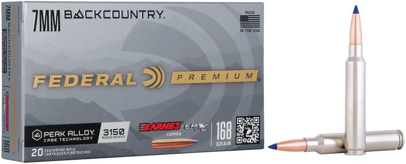 Federal Premium 7MM Backcountry 168GR Barnes Lrx Copper