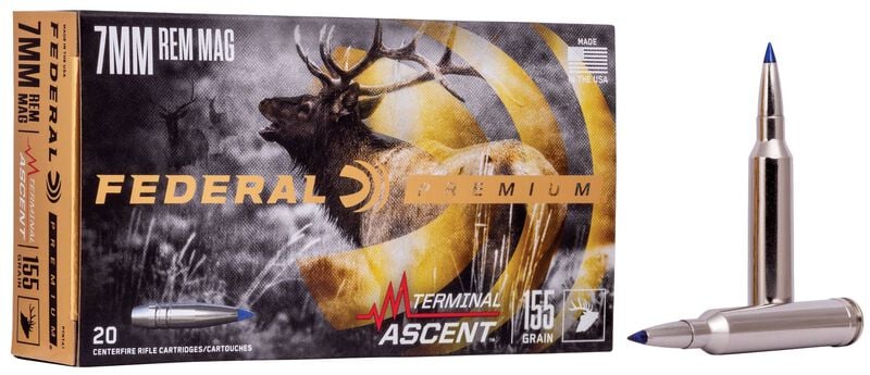 Federal 7MM Rem Mag 155GR Terminal Ascent