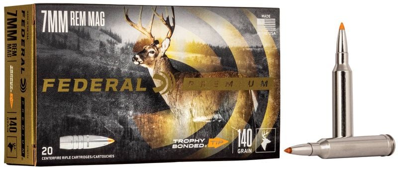 Federal Trophy Bonded Tip 7MM Rem Mag 140GR Ped