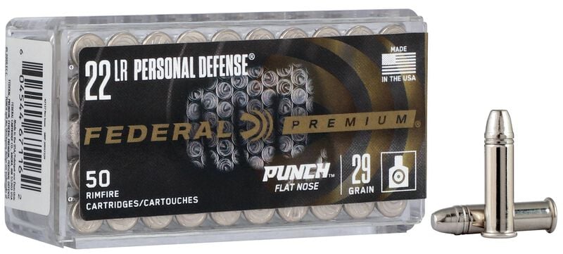 Federal Punch 22LR 29GR Nickel Plated Flat Nose 50/BOX