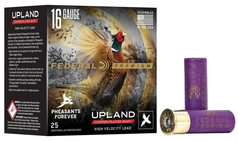 Federal Premium Upland - 16 Ga 2-3/4" - 1 1/8 oz - #4 Shot - 25 Rounds
