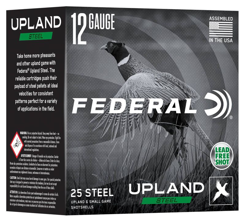 Federal Upland Steel - 12 Ga 2-3/4" - 1 1/8 oz - #4 Shot - 25 Rounds