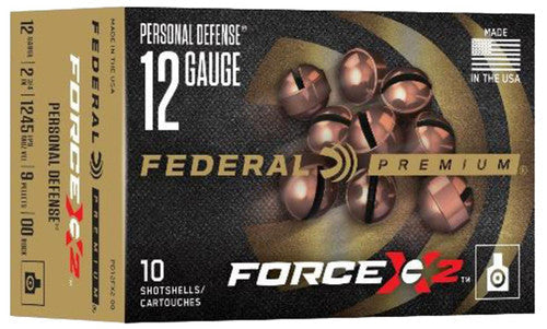 Federal Personal Defense 12GA 2-3/4" 9 Pellet Force X2 00 Buck