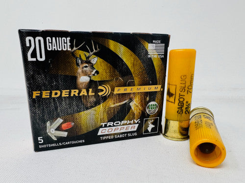Federal Trophy Copper 20 Ga 2-3/4" 275GR Sabot Slug