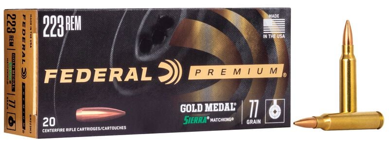 Federal Gold Medal Sierra MatchKing 223 Rem 77gr