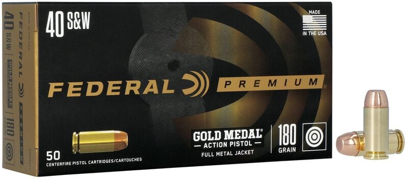 Federal Premium Gold Medal Action Pistol 40 S&W 180gr - 50 Rounds
