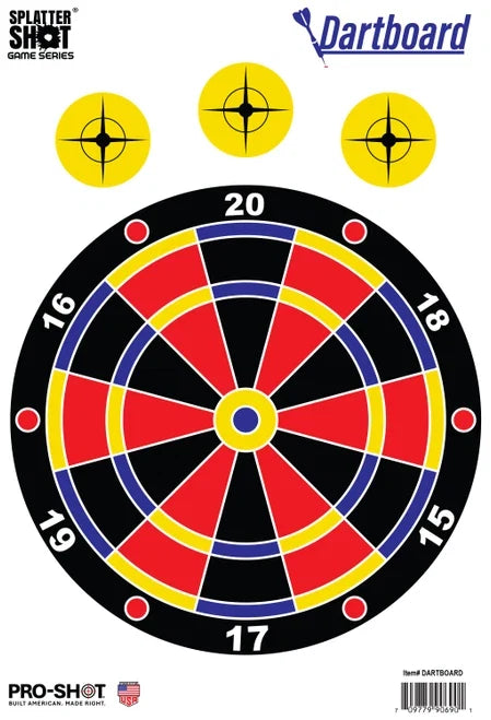 Pro-Shot SplatterShot Game Series Dartboard 8 Pack