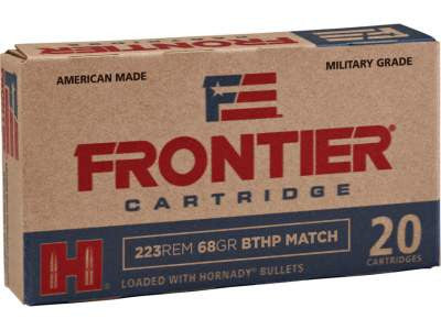 Hornady Frontier 223 REM 68GR BOATTAIL HP MATCH AMMO 20 RD/BOX