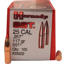 HORNADY SST 25 CAL 117 GR BULLETS 100 PK