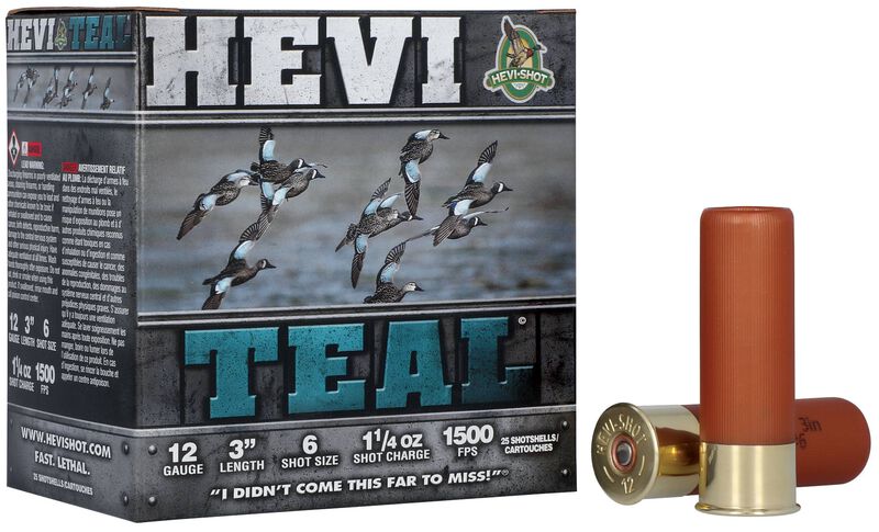 HEVI-Teal Waterfowl 12 Gauge 3" 1-1/4 oz #6 - Hevi-Shot product image