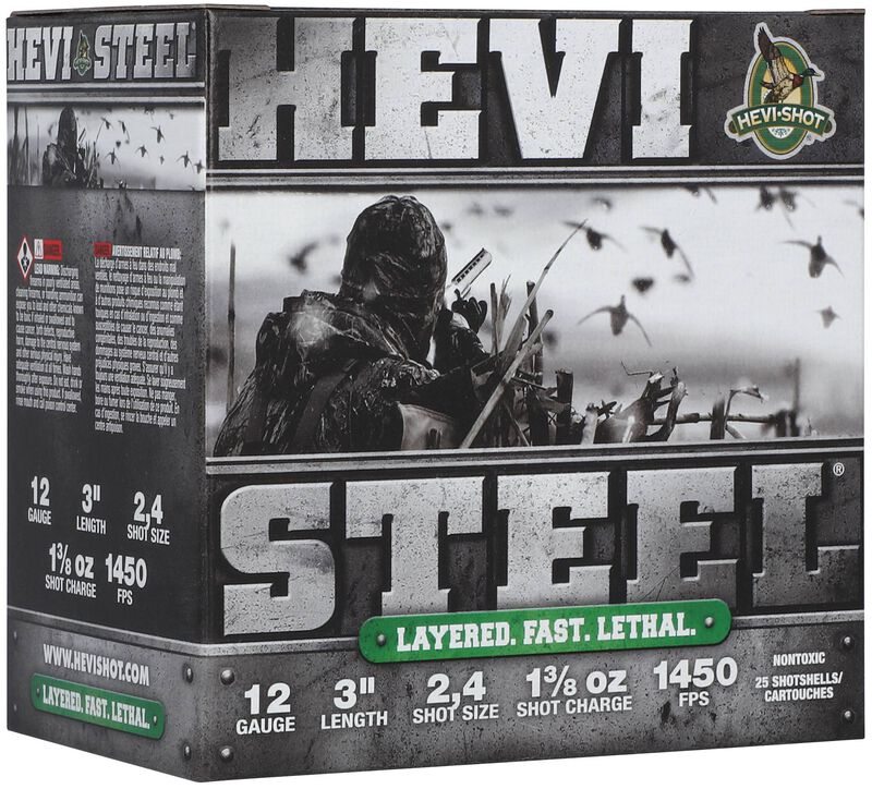 HEVI-Steel Waterfowl 12 Gauge 3" 1-3/8 oz Stacked #2 & #4 - Hevi-Shot product image