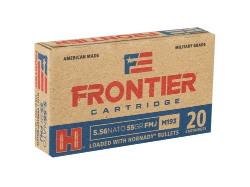 Hornady Frontier 5.56 NATO 55GR FMJ AMMO 20 RD/BOX