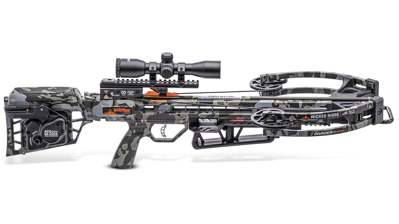 Wicked Ridge Invader M1 De-Cock, ACU50 Sled, Pro-View 400 Scope, Peak XT