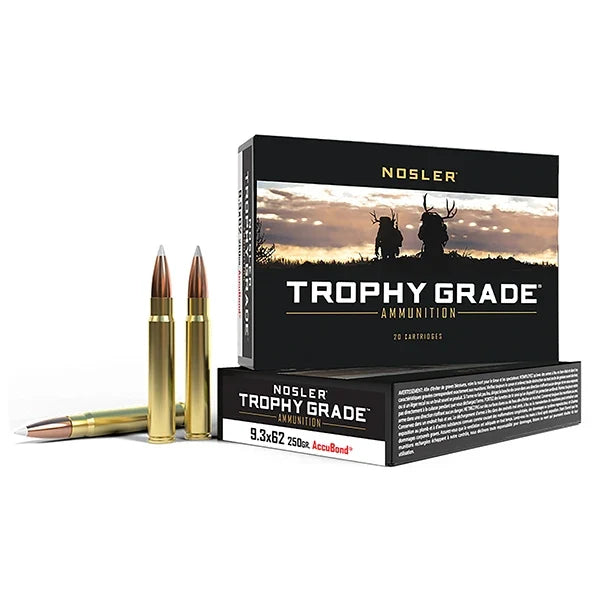 Nosler Trophy Grade 9.3X62 Mauser 250gr AccuBond Sp Ammunition