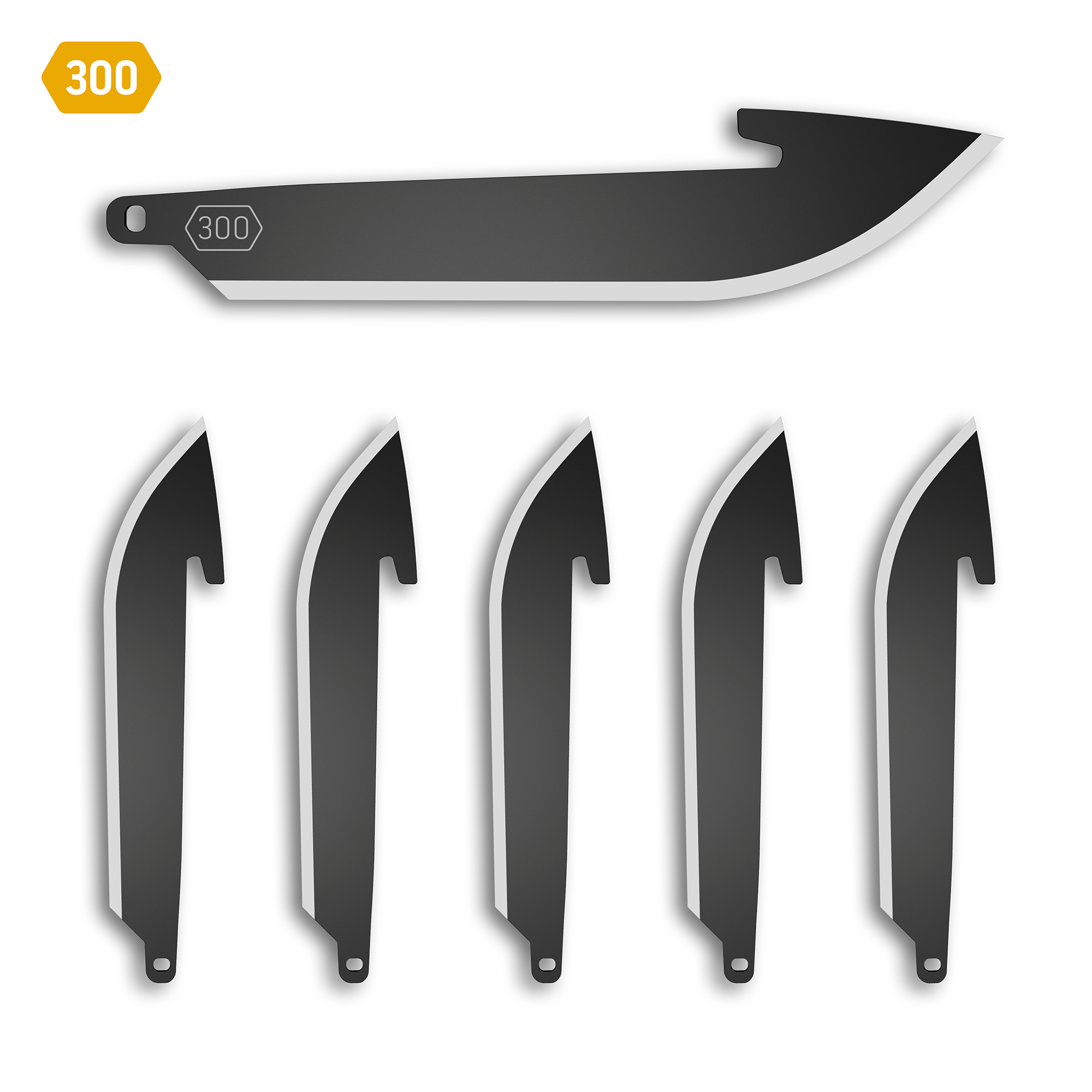 Outdoor Edge 3.0" Black Drop-Point RazorSafe Replacement Blades - 6 Pack product image