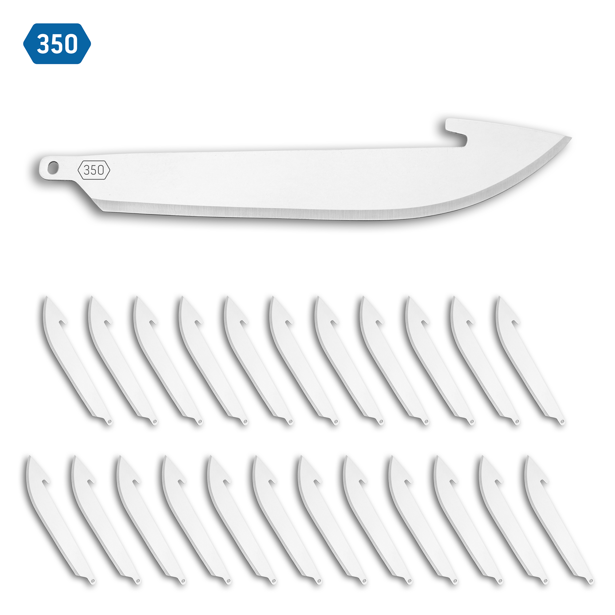 Outdoor Edge 3.5" Drop-Point RazorSafe Replacement Blades - 24 Pack