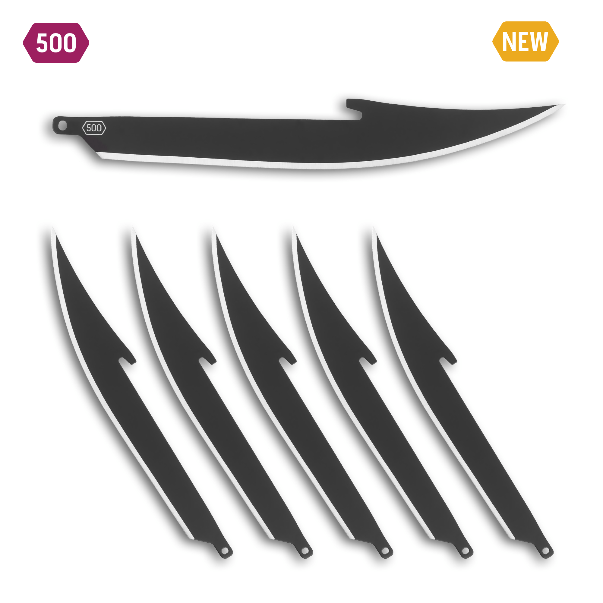 Outdoor Edge 5.0" Black Boning/Fillet RazorSafe Replacement Blades - 6 Pack