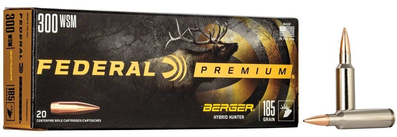 Federal 300 WSM 185GR Berger Hybrid Hunter Ammo