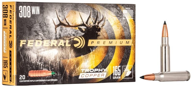 Federal Trophy Copper 308 Win 165GR Vital-shok
