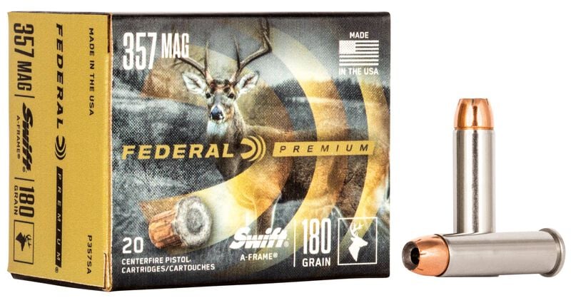 Federal Premium 357 Mag 180GR Swift A-frame Ammo