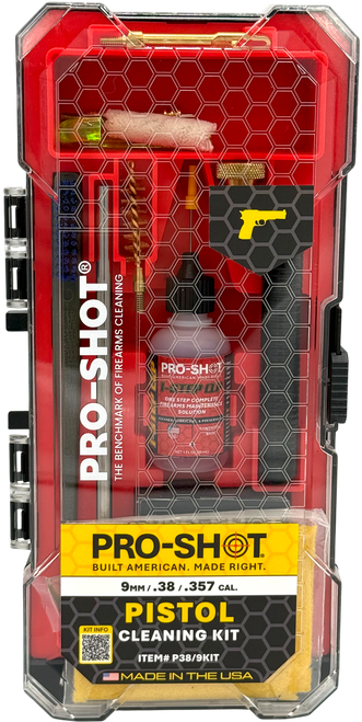 Pro-Shot 38-.357 Cal./9mm Pistol Box Cleaning Kit
