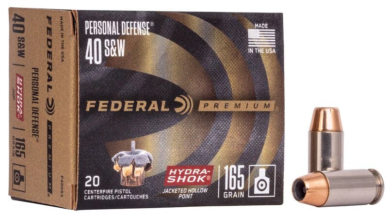Federal Hydra-Shok 40 S&W 165GR JHP