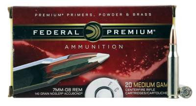 Federal Premium 7MM-08 Rem 140GR Nosler AccuBond Ammo