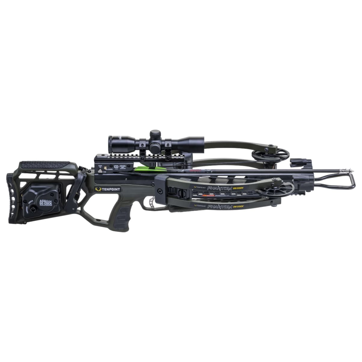 TenPoint Phantom De-Cock reverse-draw crossbow in Moss Green