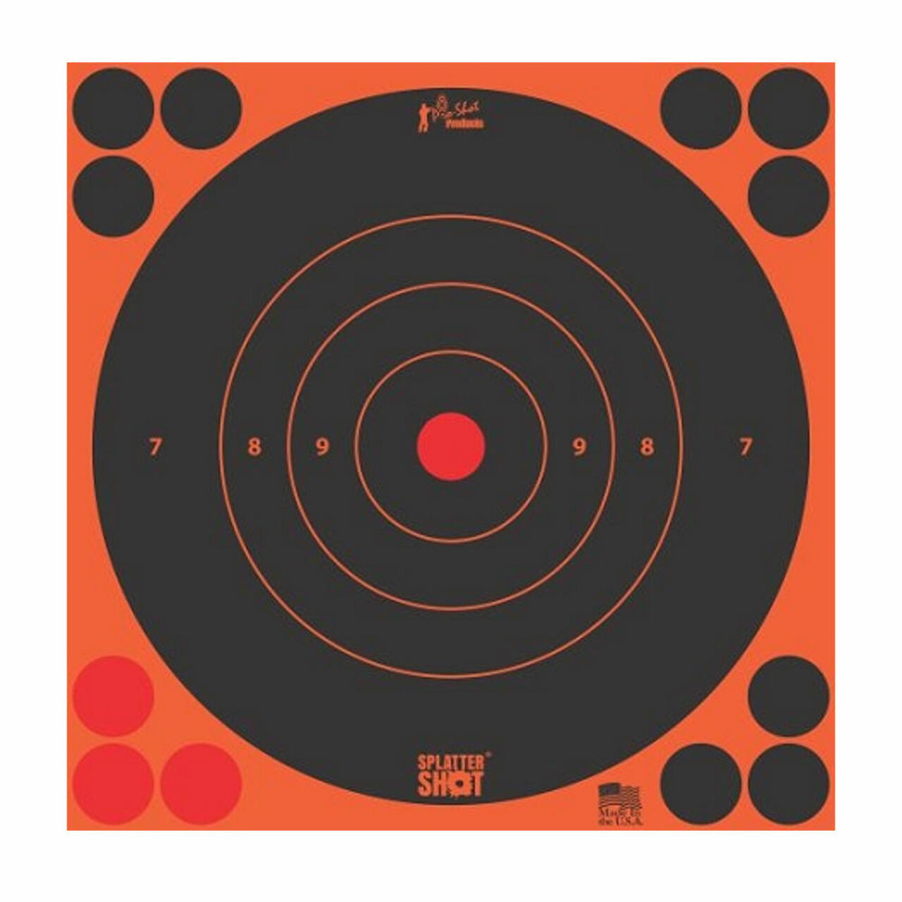 Pro Shot Splatter Shot 8" Orange Reactive Peel And Stick