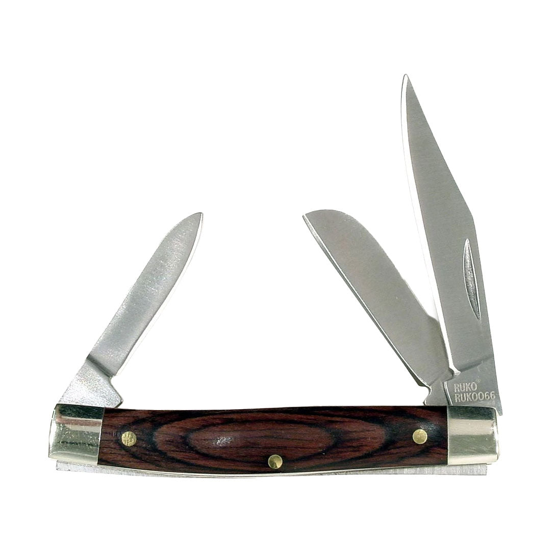Ruko Outdoors 440A 2.75" Folding Blade Pocket Knife Pakkawood Handle