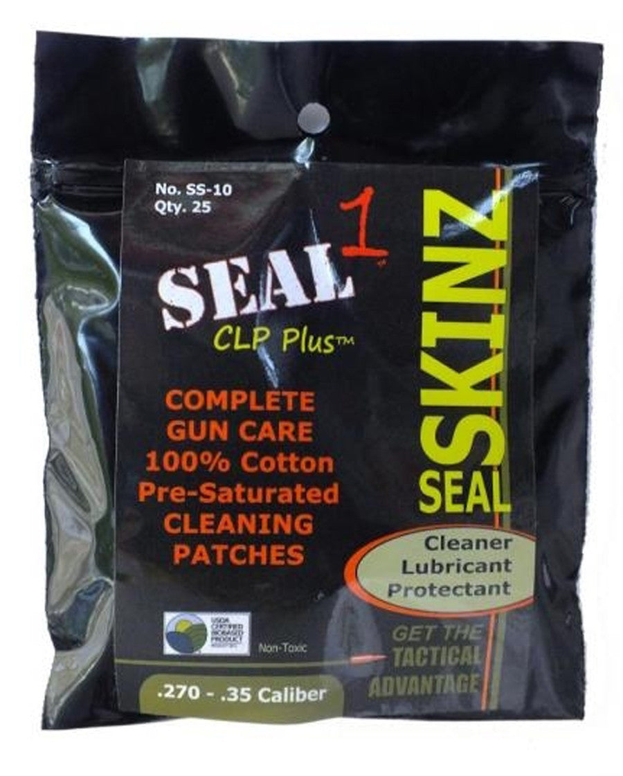 SEAL 1 SEAL SKINZ SS-10 .270-.35 caliber pre-saturated cleaning patches