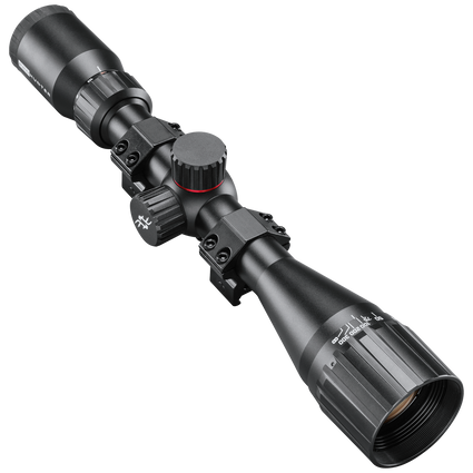 Simmons Pro Hunter 4-12x40 Truplex riflescope in black, front-side view