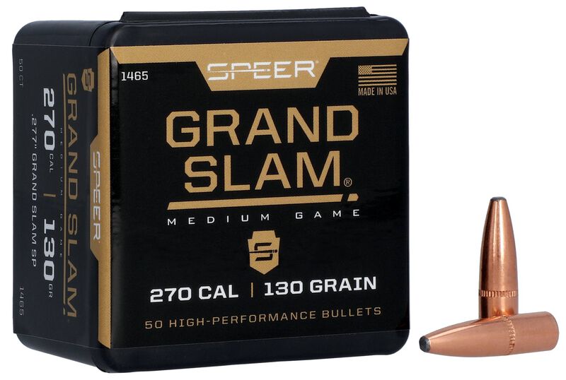 Speer Grand Slam .277 130 grain rifle bullets, 50 count