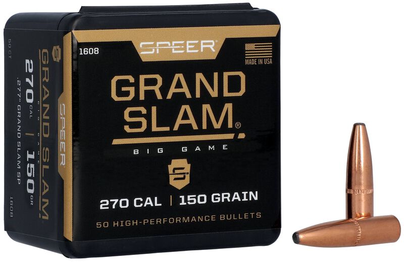 Speer Grand Slam .277 150 grain rifle bullets, 50 count