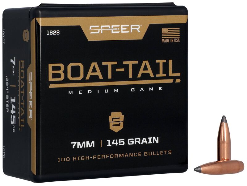 Speer Boat-Tail .284 145 grain rifle bullets, 100 count