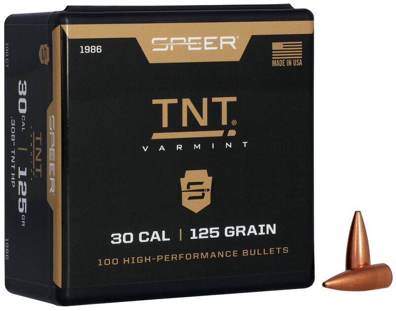Speer TNT .308 125gr Jacketed Hollow Point Rifle Bullets - 100 Count