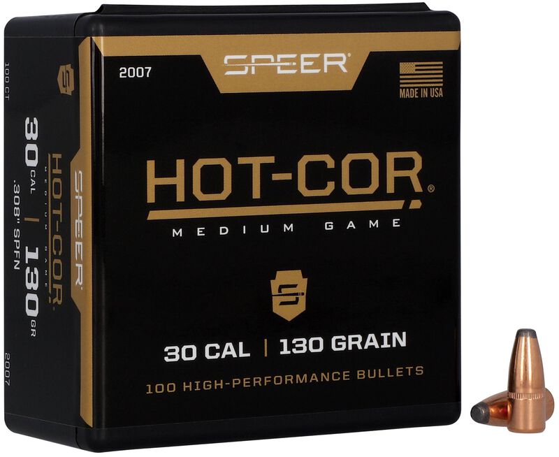 Speer Hot-Cor .308 130gr Bullets - 100 Count