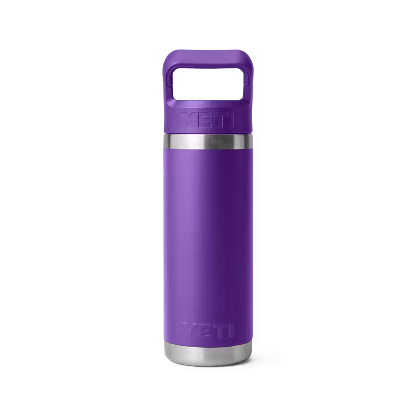 YETI Rambler 532 ML Water Bottle with Colour-Matched Straw Cap