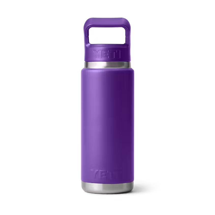 YETI Rambler 769 ML Water Bottle with Colour-Matched Straw Cap Pace Purple