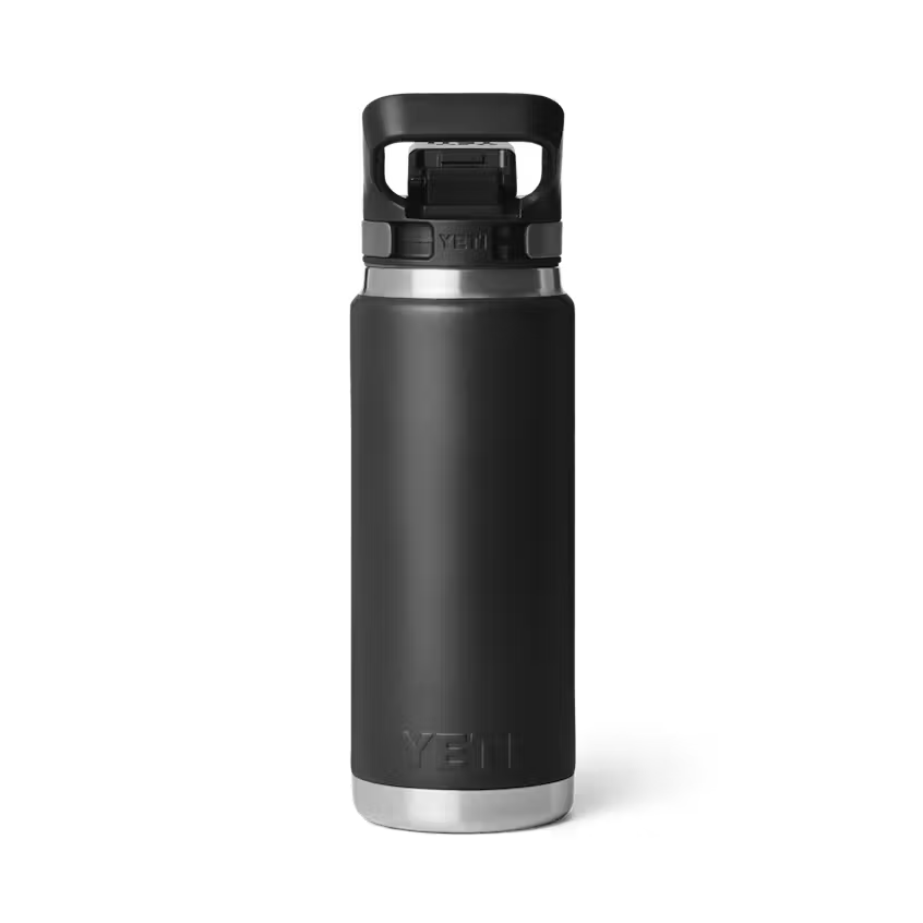 YETI Rambler 769 ML Water Bottle with Flip Chug Cap Black