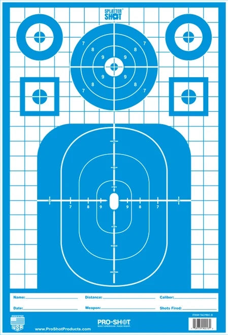 Pro-Shot Tactical Precision Target Blue 8 Pack