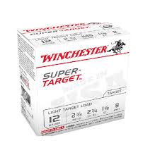 WINCHESTER SUPER-TARGET LIGHT TARGET LOAD 12 GA  2 3/4"  1 1/8 OZ  8 SHOT