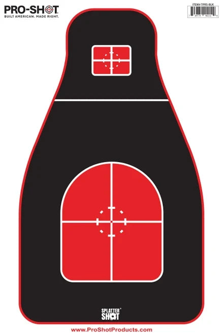 Pro-Shot Tactical Precision Target Red/Black 8/Pack