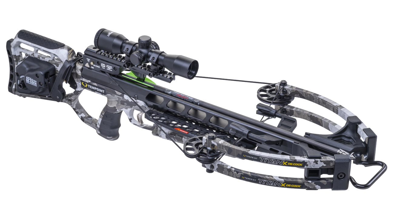Tenpoint Titan X De-Cock Crossbow, Pro-View 400 Scope - Vektra Camo